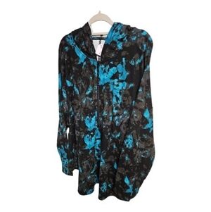 Livi Active Black and Blue Long Sleeve Top